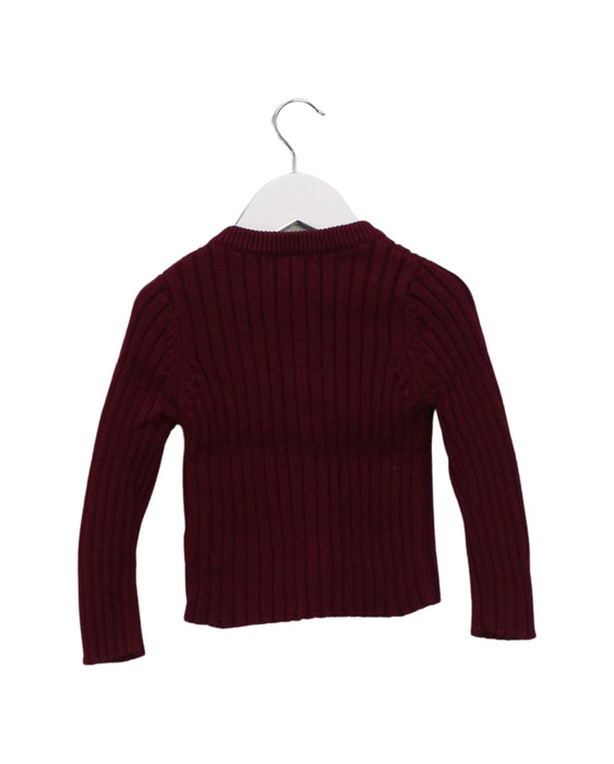 A Red Knit Sweaters from Velveteen in size 4T for girl. (Back View)