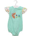 A Green Short Sleeve Bodysuits from Origany in size 3-6M for girl. (Front View)