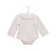 A Pink Long Sleeve Bodysuits from Chickeeduck in size 6-12M for girl. (Front View)