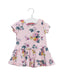 A Pink Short Sleeve Dresses from Joules in size 0-3M for girl. (Front View)
