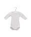A White Long Sleeve Bodysuits from Petit Bateau in size 0-3M for girl. (Front View)