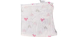 A White Swaddles from Aden & Anais in size O/S for girl. (Front View)