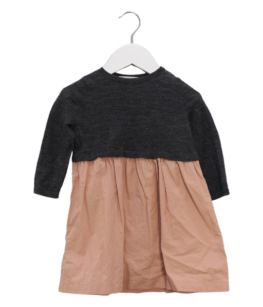 A Black Long Sleeve Dresses from Bonpoint in size 12-18M for girl. (Front View)