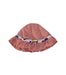 A Red Sun Hats from DPAM in size 0-3M for girl. (Front View)