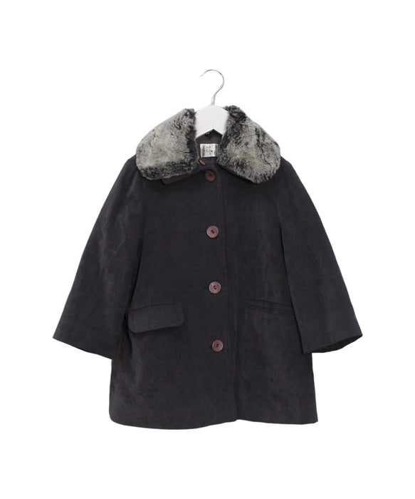 A Grey Coats from Kingkow in size 4T for girl. (Front View)