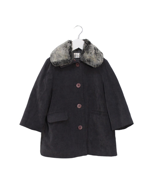 A Grey Coats from Kingkow in size 4T for girl. (Front View)