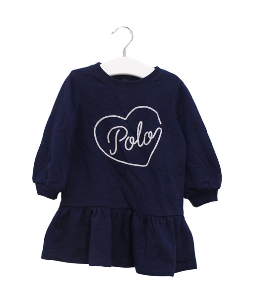 A Navy Sweater Dresses from Ralph Lauren in size 6-12M for girl. (Front View)