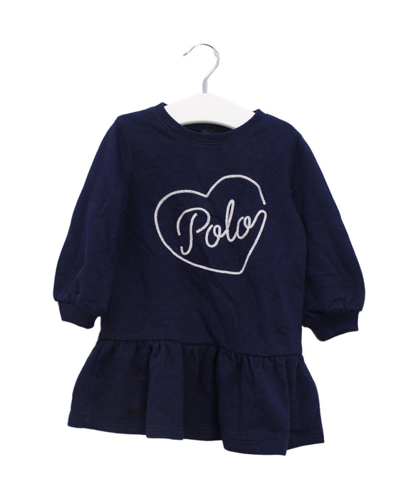 A Navy Sweater Dresses from Ralph Lauren in size 6-12M for girl. (Front View)