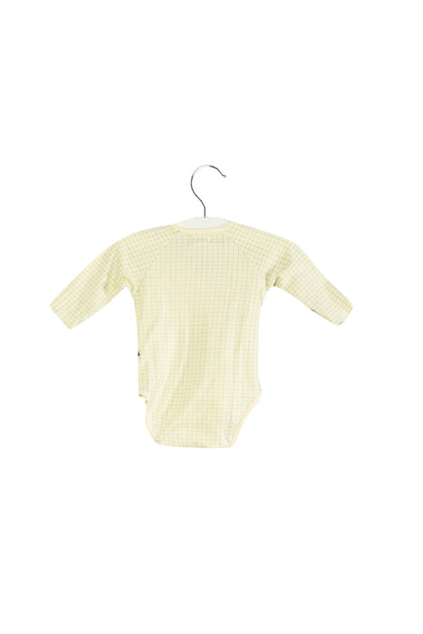 A Beige Long Sleeve Bodysuits from Oeuf in size 0-3M for boy. (Back View)