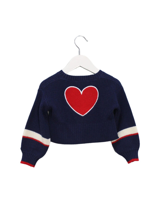 A Navy Knit Sweaters from Monnalisa in size 2T for girl. (Back View)