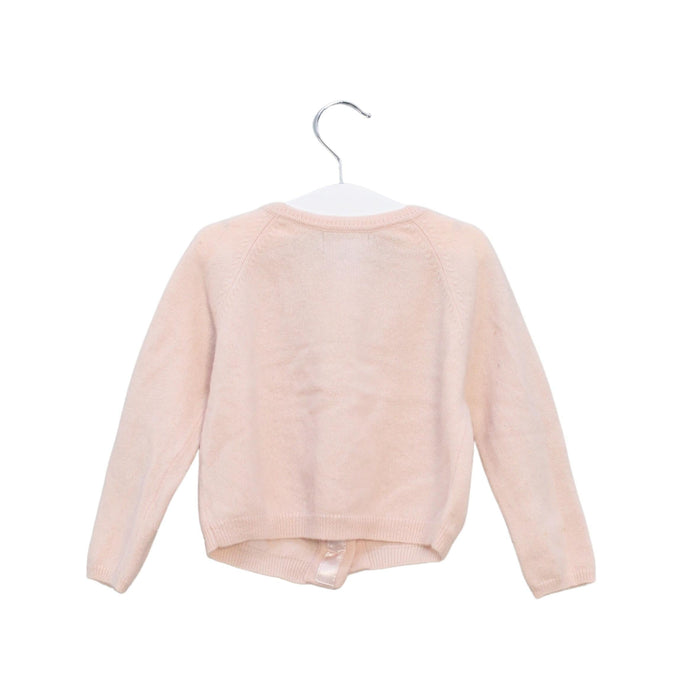 A Pink Cardigans from Dolly by Le Petit Tom in size 6-12M for girl. (Back View)
