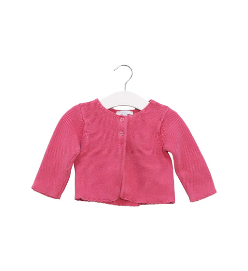 A Pink Cardigans from Jacadi in size 6-12M for girl. (Front View)