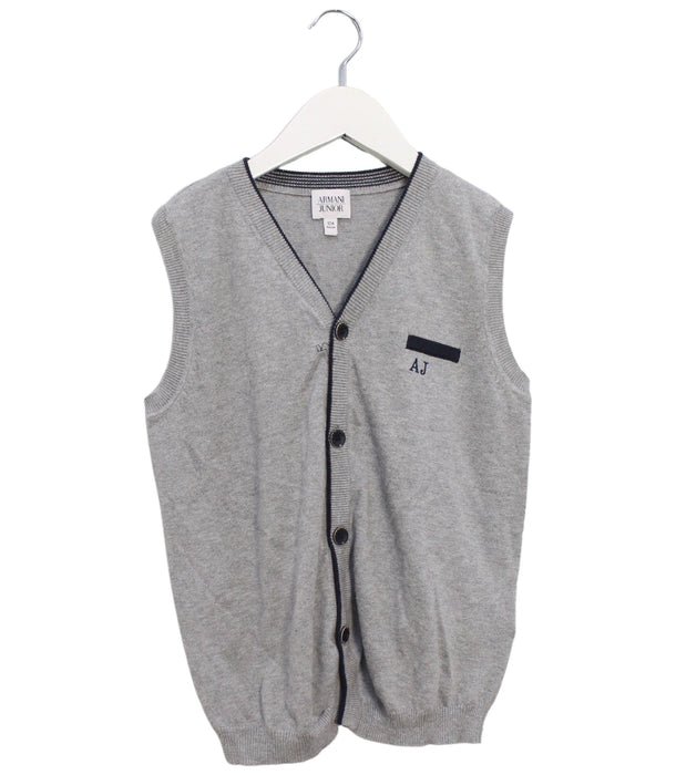 A Grey Sweater Vests from Armani in size 12Y for boy. (Front View)