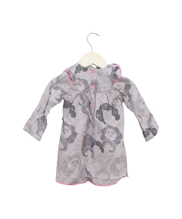 A Grey Long Sleeve Dresses from The Bonnie Mob in size 18-24M for girl. (Back View)