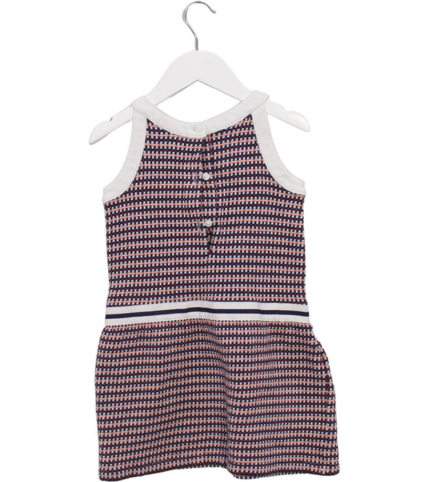 A Navy Sleeveless Dresses from Janie & Jack in size 4T for girl. (Back View)