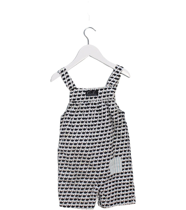A Black Overall Shorts from Oobi in size 6-12M for girl. (Back View)