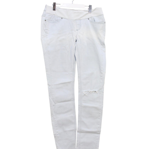 A Blue Jeans from Seraphine in size S for maternity. (Front View)