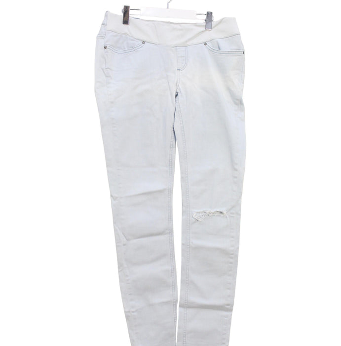 A Blue Jeans from Seraphine in size S for maternity. (Front View)