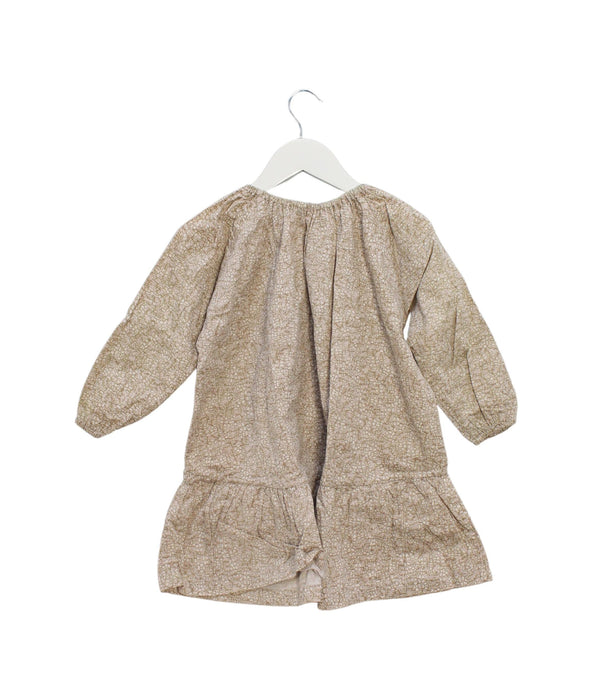 A Beige Long Sleeve Dresses from PrinteBebe in size 4T for girl. (Back View)