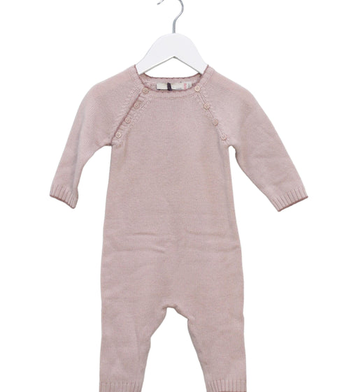 A Pink Long Sleeve Jumpsuits from Stella McCartney in size 3-6M for girl. (Front View)