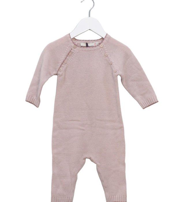 A Pink Long Sleeve Jumpsuits from Stella McCartney in size 3-6M for girl. (Front View)