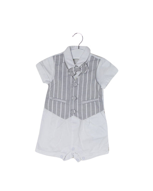 A Grey Short Sleeve Rompers from Nicholas & Bears in size 0-3M for boy. (Front View)