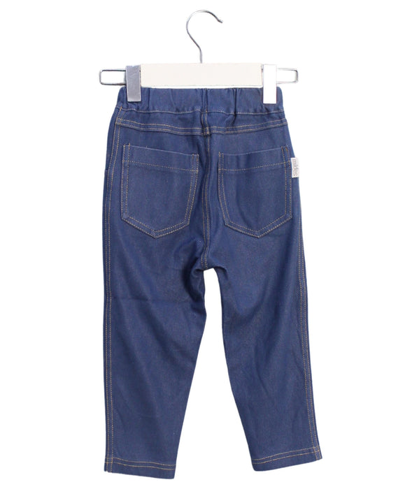 A Blue Casual Pants from Mides in size 12-18M for girl. (Back View)