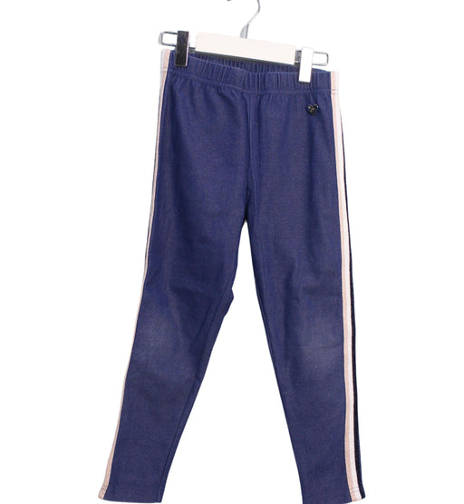 A Blue Leggings from Chickeeduck in size 5T for girl. (Front View)