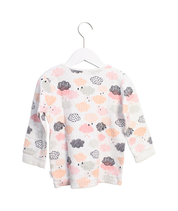 A White Long Sleeve Tops from Mides in size 6T for girl. (Back View)