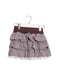 A Brown Short Skirts from Kingkow in size 4T for girl. (Front View)