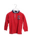 A Red Long Sleeve Polos from Chickeeduck in size 2T for boy. (Front View)