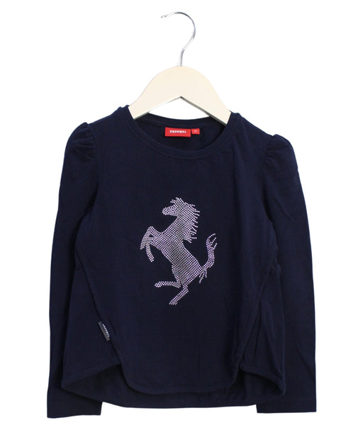 A Navy Long Sleeve Tops from Ferrari in size 3T for girl. (Front View)