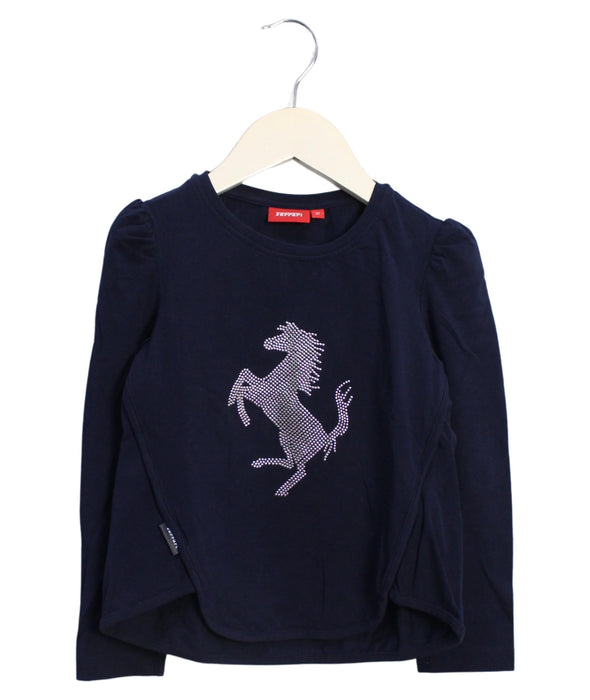 A Navy Long Sleeve Tops from Ferrari in size 3T for girl. (Front View)