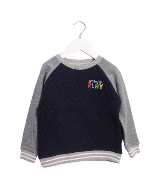 A Navy Crewneck Sweatshirts from Chickeeduck in size 2T for boy. (Front View)