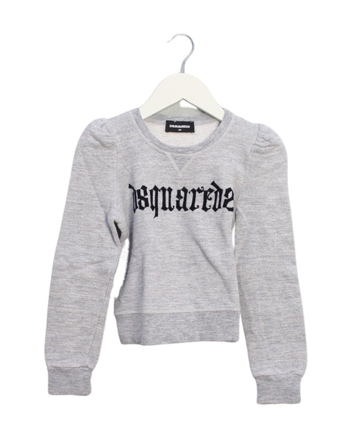 A Grey Crewneck Sweatshirts from DSquared2 in size 6T for girl. (Front View)