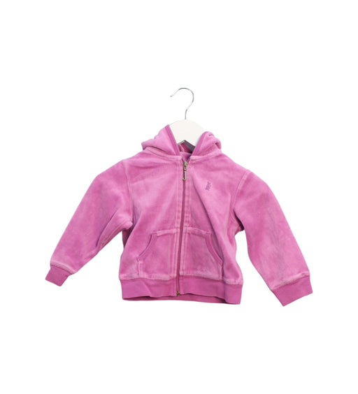 A Purple Zippered Sweatshirts from Juicy Couture in size 12-18M for girl. (Front View)
