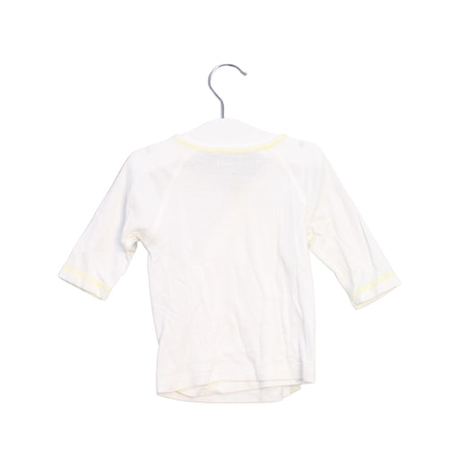 A White Long Sleeve Tops from Mides in size 0-3M for neutral. (Front View)