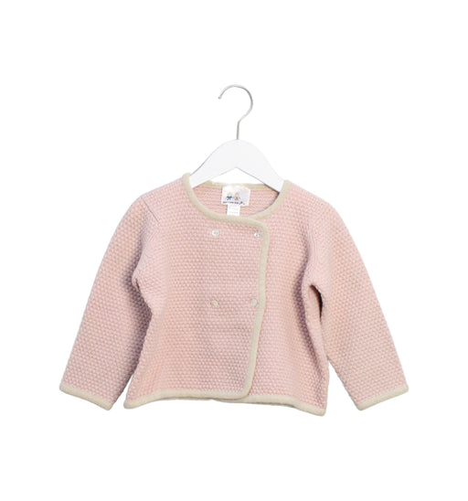 A Pink Cardigans from Portolano in size 12-18M for girl. (Front View)