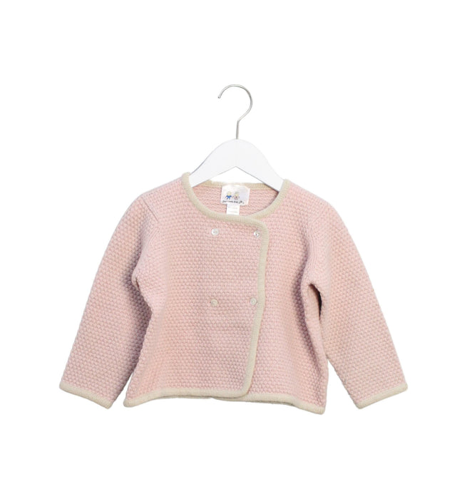 A Pink Cardigans from Portolano in size 12-18M for girl. (Front View)