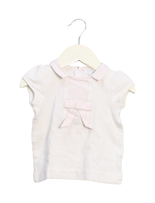 A White Short Sleeve Tops from Jacadi in size 18-24M for girl. (Front View)