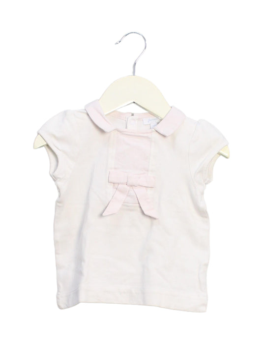 A White Short Sleeve Tops from Jacadi in size 18-24M for girl. (Front View)