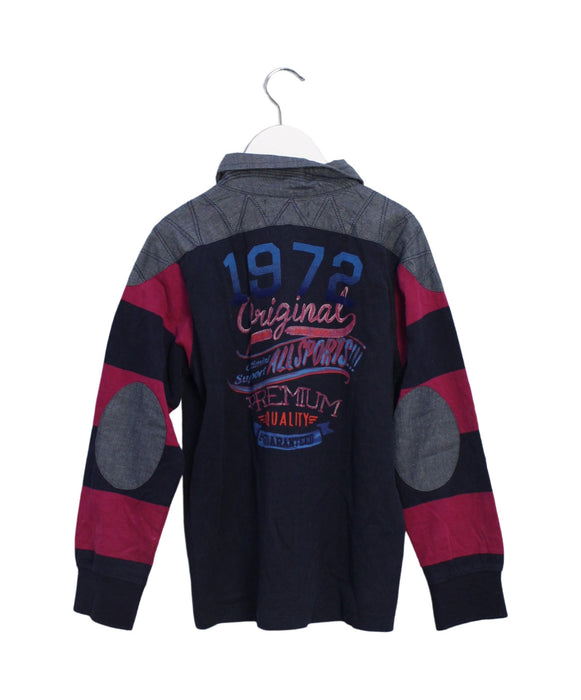 A Navy Long Sleeve Polos from Catimini in size 8Y for boy. (Back View)