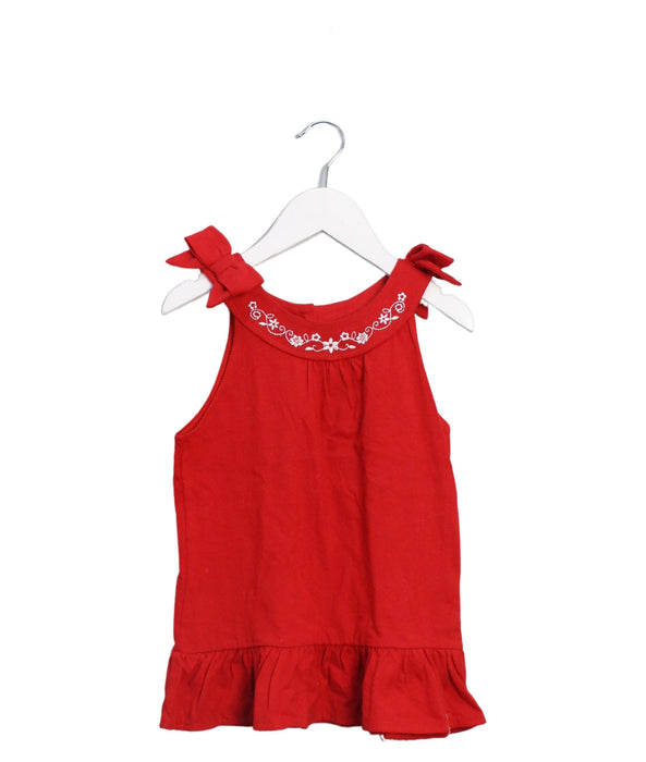 A Red Sleeveless Dresses from Paddington Bear in size 4T for girl. (Front View)