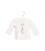 A White Long Sleeve Tops from Janie & Jack in size 3-6M for girl. (Front View)