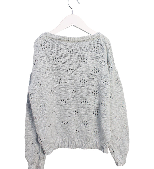 A Green Knit Sweaters from Buho in size 8Y for girl. (Back View)