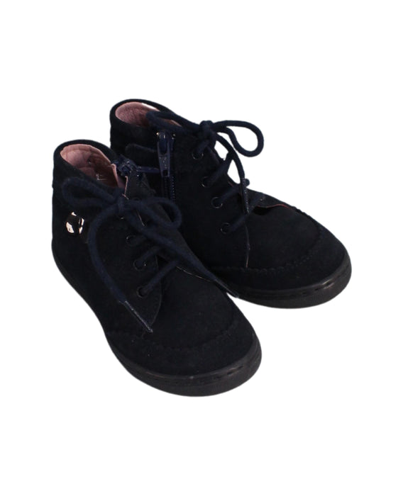 A Navy Sneakers from Jacadi in size 18-24M for girl. (Front View)