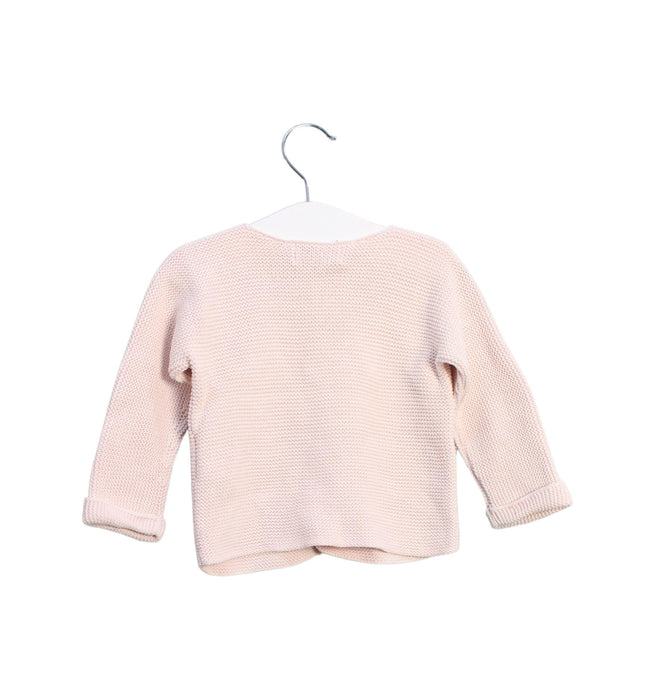 A Pink Cardigans from Cyrillus in size 3-6M for girl. (Back View)
