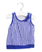 A Blue Sleeveless Tops from Petit Bateau in size 6-12M for girl. (Front View)