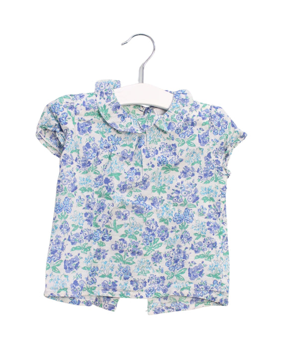 A Blue Short Sleeve Tops from Dadati in size 6-12M for girl. (Front View)