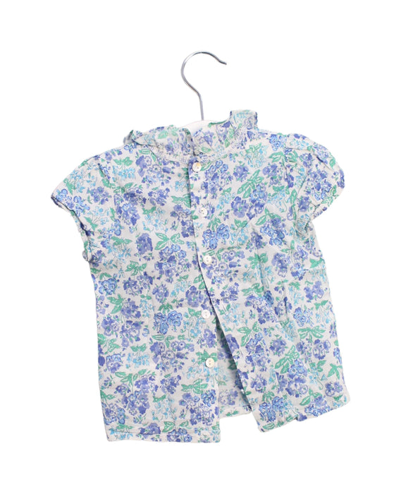 A Blue Short Sleeve Tops from Dadati in size 6-12M for girl. (Back View)
